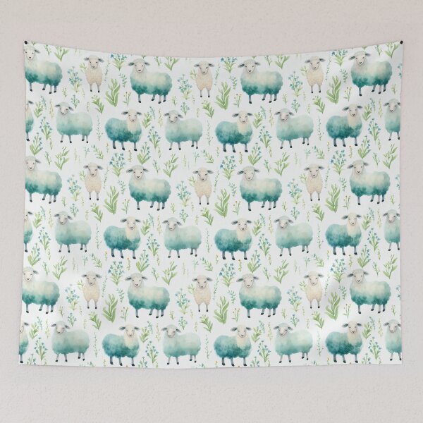 Aperçu de l'œuvre Fourrure, Plumes & Animaux Ménagerie 05 - Troupeau de Moutons créée et vendue par OurBarcode.