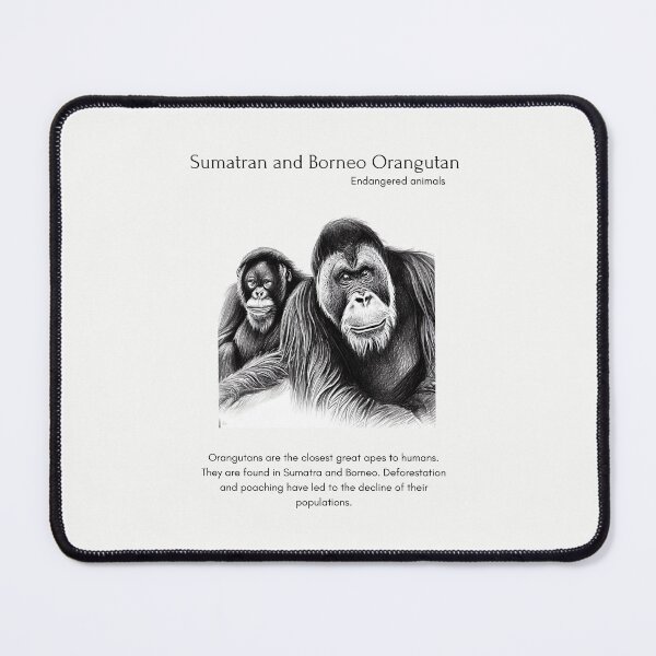 Item preview, Orangutan - Endangered Species - Sumatran and Borneo designed and sold by IguaranDesign.