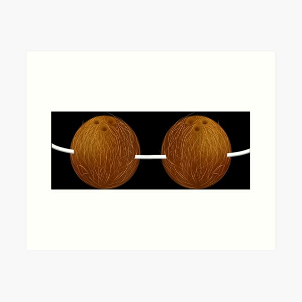 Hawaiian Coconut Bra Funny Cool Halloween Costume Gift Women | Sticker