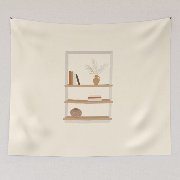 Item preview, Abstract minimal bookshelf designed and sold by BookishSpace1.