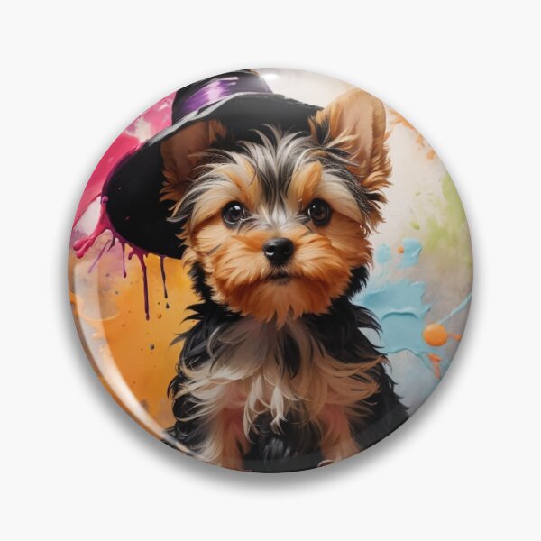 Item preview, Yorkshire Terrier Puppy With A Halloween Hat designed and sold by Wolfheartart.