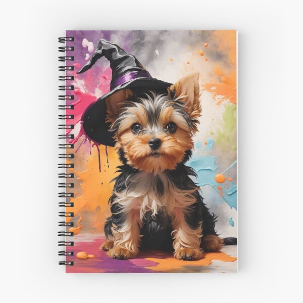Item preview, Yorkshire Terrier Puppy With A Halloween Hat designed and sold by Wolfheartart.