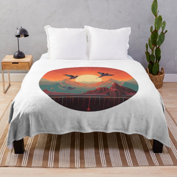 Item preview, Nature’s Canvas: Birds Dancing above Sunset Mountains designed and sold by Promagine.