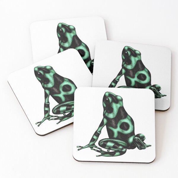 Item preview, Green and black poison dart frog designed and sold by LorenDowding.