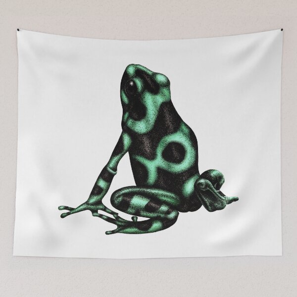 Item preview, Green and black poison dart frog designed and sold by LorenDowding.