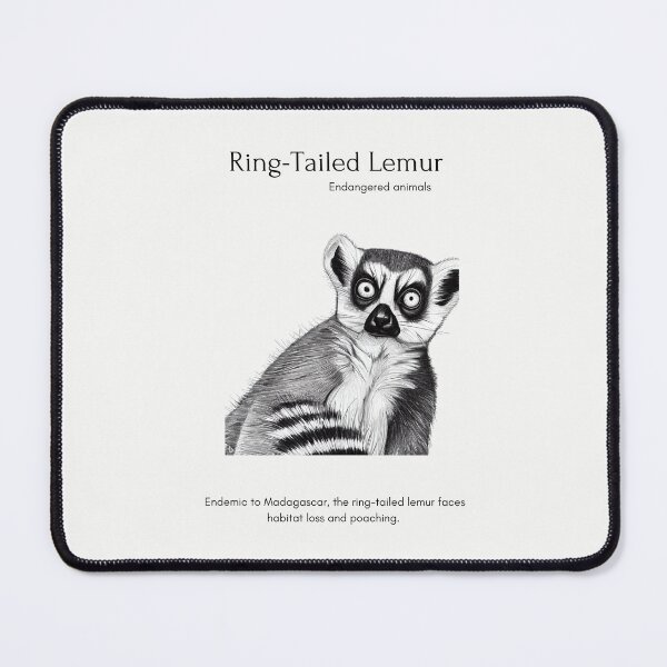 Item preview, Save the Ringtailed Lemur - Endangered Species designed and sold by IguaranDesign.