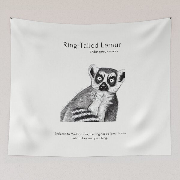 Item preview, Save the Ringtailed Lemur - Endangered Species designed and sold by IguaranDesign.