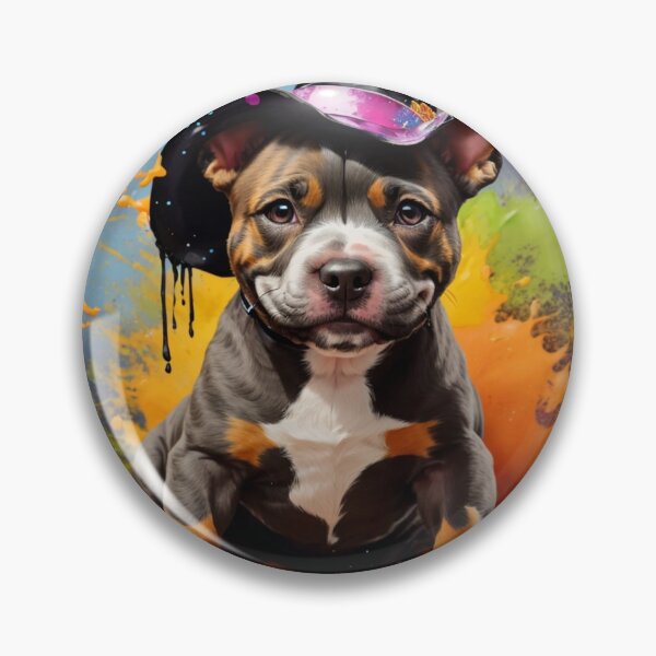 Item preview, Staffordshire Bull Terrier Puppy With A Hat designed and sold by Wolfheartart.