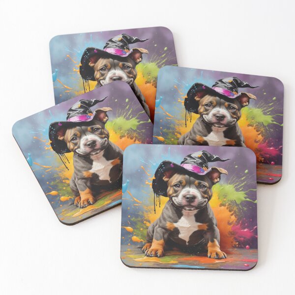 Item preview, Staffordshire Bull Terrier Puppy With A Hat designed and sold by Wolfheartart.