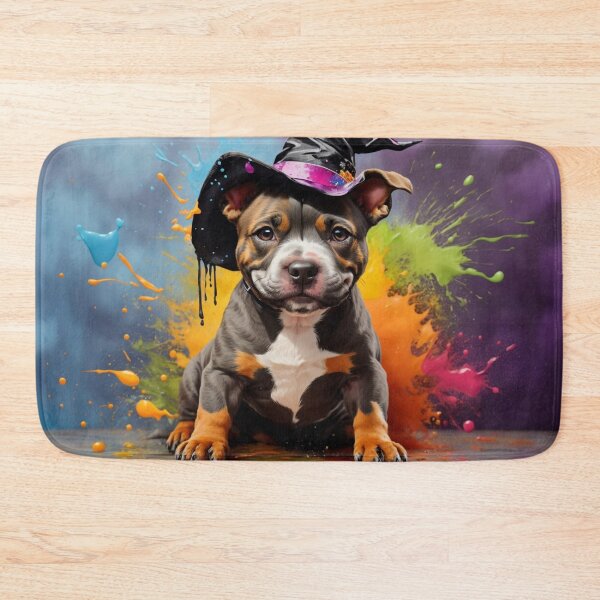 Item preview, Staffordshire Bull Terrier Puppy With A Hat designed and sold by Wolfheartart.