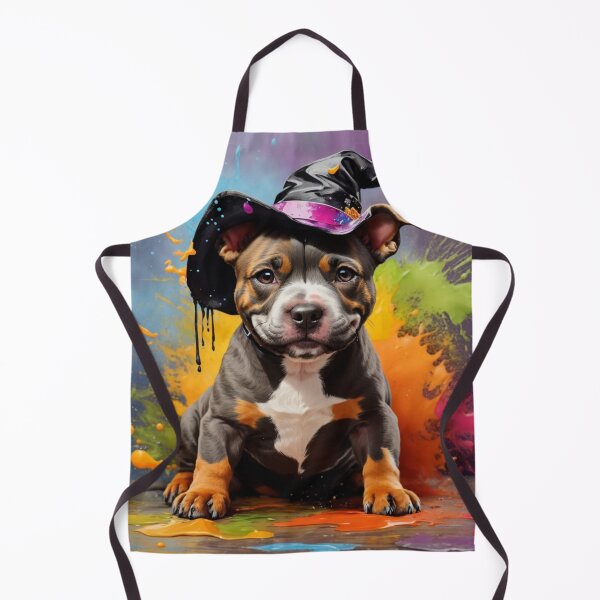 Item preview, Staffordshire Bull Terrier Puppy With A Hat designed and sold by Wolfheartart.