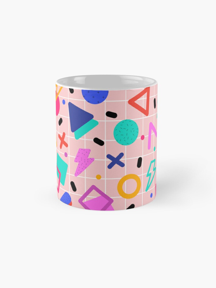 Vicky - 80s, 90s, bright neon, shapes, design, pattern, trendy, hipster,  memphis design Coffee Mug by CharlotteWinter