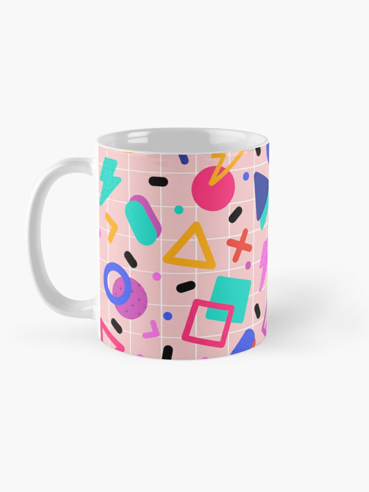 Vicky - 80s, 90s, bright neon, shapes, design, pattern, trendy, hipster,  memphis design Coffee Mug by CharlotteWinter