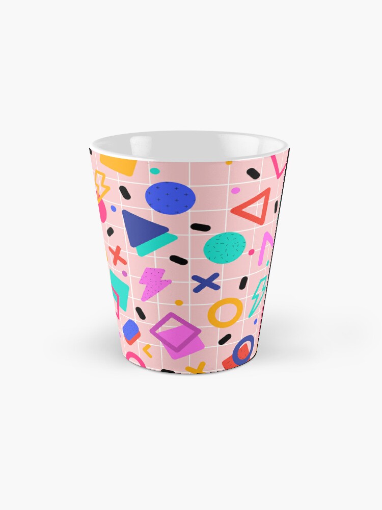 Vicky - 80s, 90s, bright neon, shapes, design, pattern, trendy, hipster,  memphis design Coffee Mug by CharlotteWinter