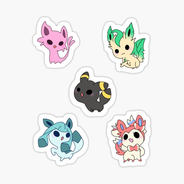 Kawaii Eeveelutions Vinyl Sticker- Stickers - Cute - Decal cut