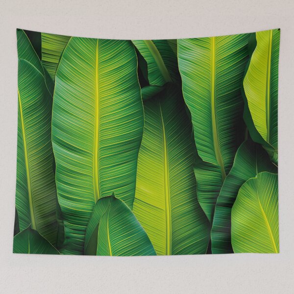 Aperçu de l'œuvre Illustration de la jungle avec des feuilles vertes - un motif végétal exotique créée et vendue par Flowtime.