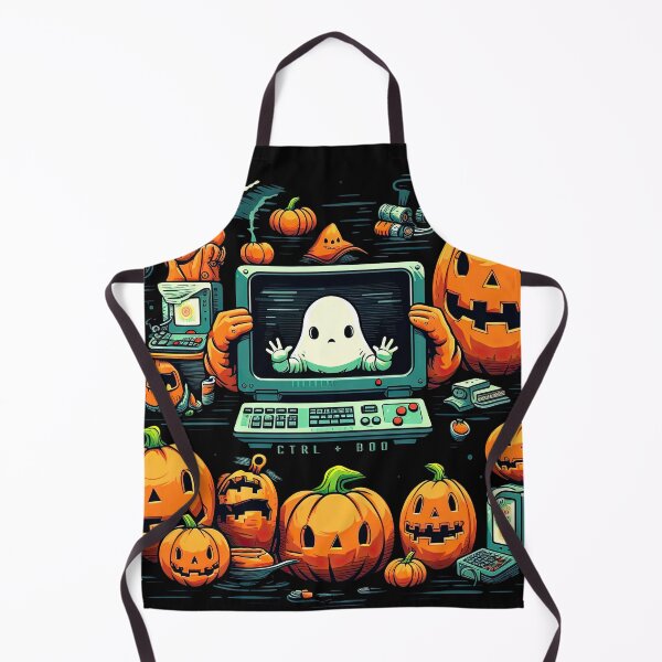 Item preview, Nerdy Geeky 80s Computer Game Halloween Jack-o-Lantern Funny Spooky design designed and sold by Cybermariko.