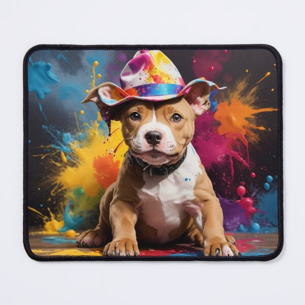 Item preview, American PitBull Puppy With A Hat designed and sold by Wolfheartart.