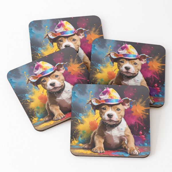 Item preview, American PitBull Puppy With A Hat designed and sold by Wolfheartart.