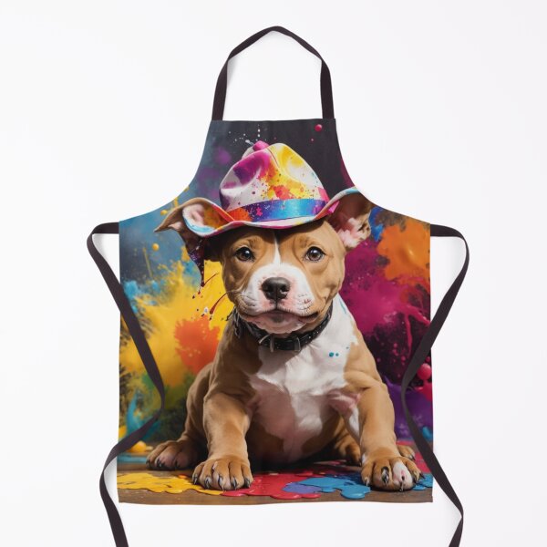 Item preview, American PitBull Puppy With A Hat designed and sold by Wolfheartart.