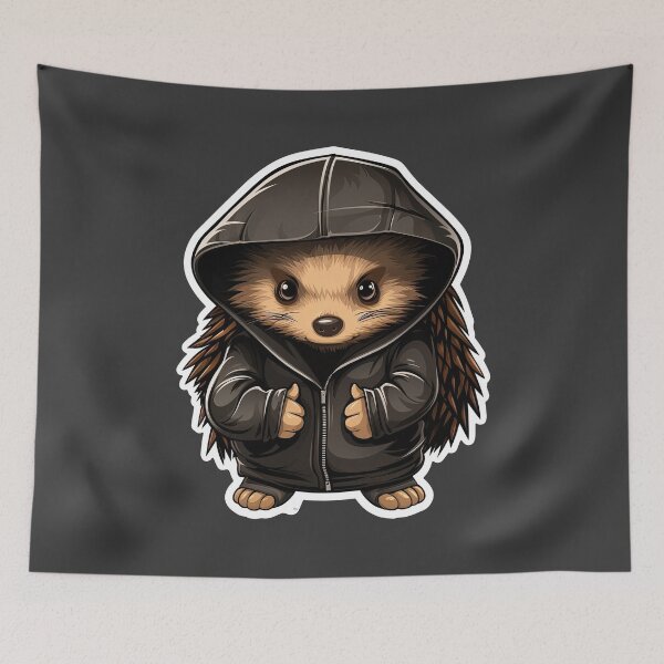 Item preview, Cool Porcupine in casual clothing designed and sold by Sidewayanimals.