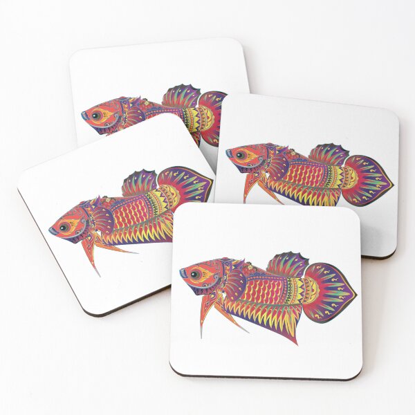 Item preview, Fish, Betta, King Betta, Fish Warrior, Siamese Fighting Fish, Modern Thai Art, #3, Thai literature, Souvenir, Amazing Thailand designed and sold by Kasalongdesign.