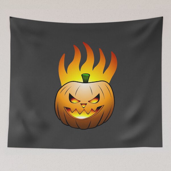 Item preview, The Fiery Halloween Pumpkin designed and sold by Restarter.