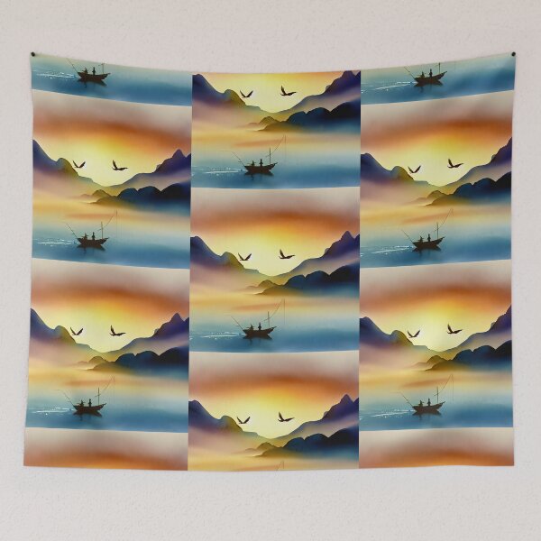 Item preview, Evening fishing designed and sold by SoChaDa.
