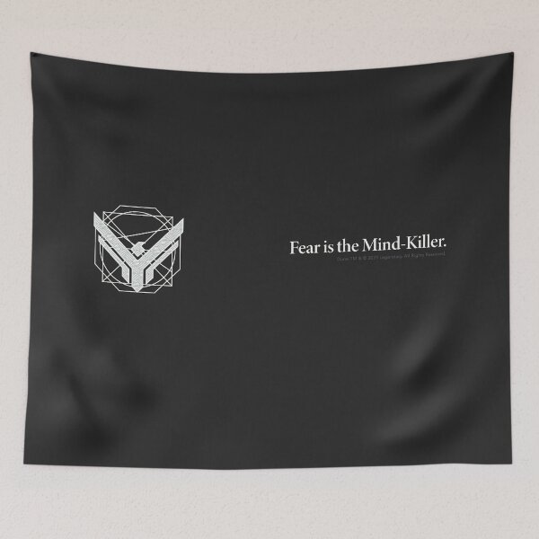 Item preview, Dune movie, House of Atreides logo, Fear is the mind killer / black and white designed and sold by SoloAutenica.