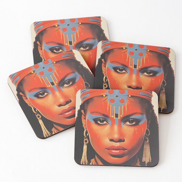 Item preview, Vintage Image of African Woman with Traditional Indigenous Face Painting and Ethnic Clothing designed and sold by Je-we.