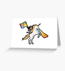 Ninja Cat Unicorn Cortana Remix Greeting Card
