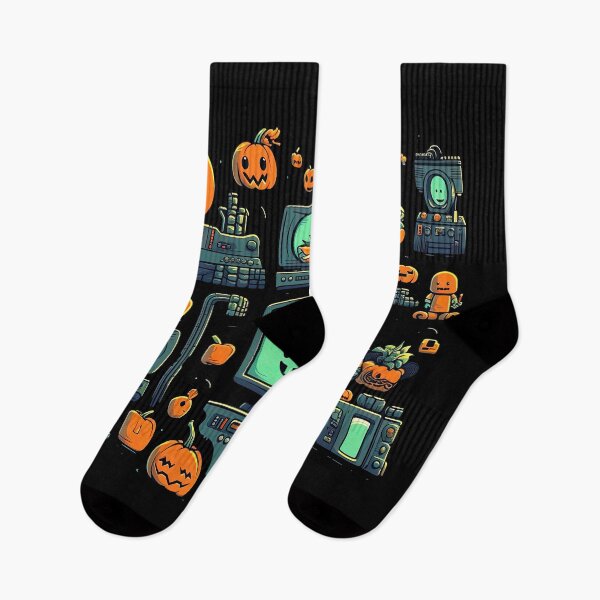 Item preview, Retro Video Game Halloween Nerdy Geeky Jack-o-Lantern Funny Spooky design  designed and sold by MarikoDesignArt.