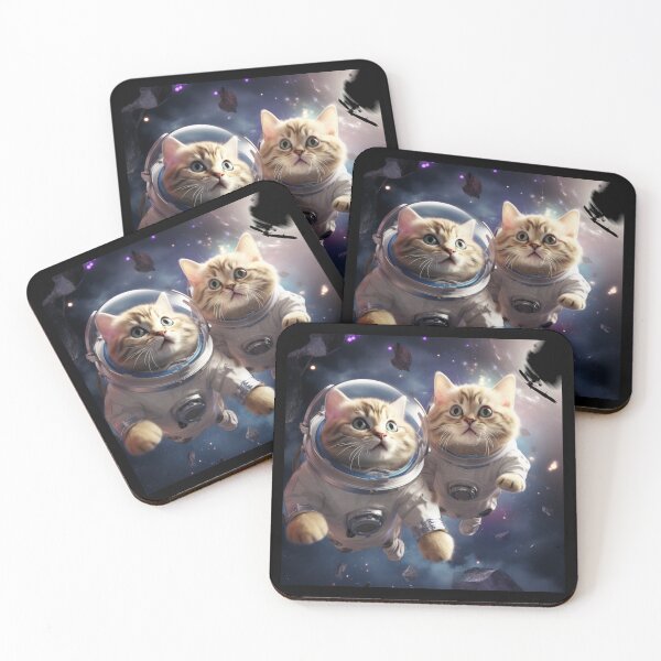 Item preview, Cats in space blue, cat in outer space, cats in space and other places, first cat in space,  designed and sold by Mateusz Majcherek.