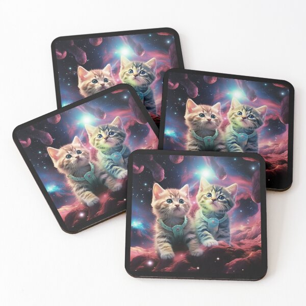 Item preview, Cats in space blue, cat in outer space, cats in space and other places, first cat in space,  designed and sold by Mateusz Majcherek.