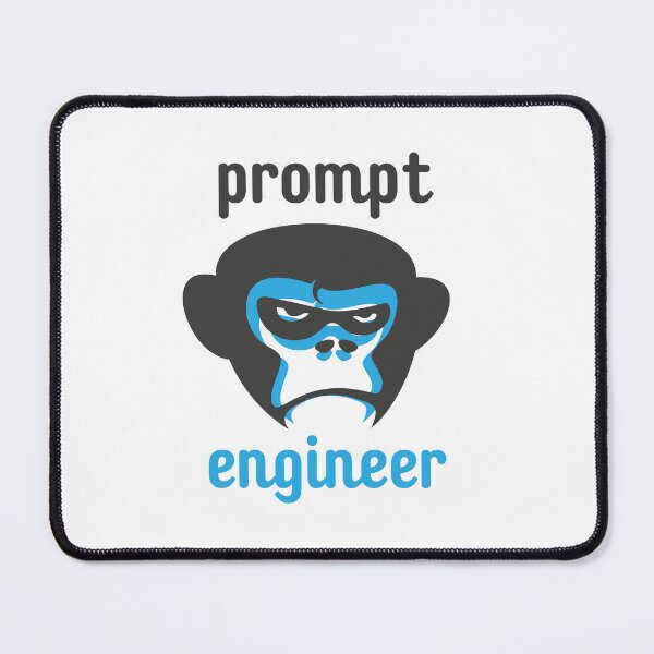 Item preview, artificial intelligence prompt engineer chimp designed and sold by CleanDecor.