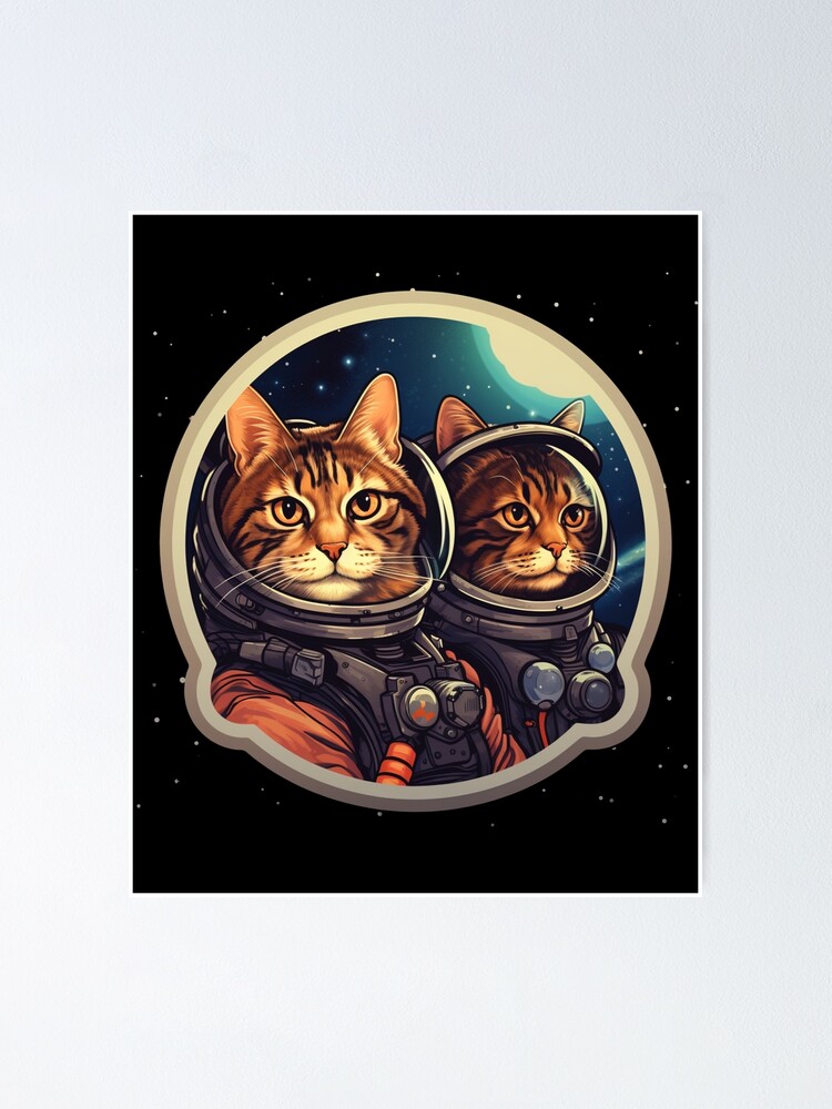 Kitties in Space - on sale Original Painting