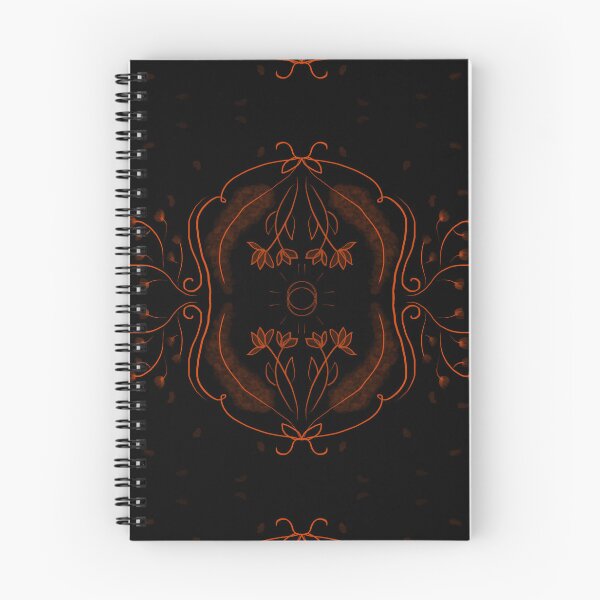 Item preview, Witchy Victorian Florals (orange & black) designed and sold by PaganArtisan.