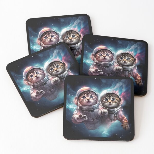 Item preview, Cats in space blue, cat in outer space, cats in space and other places, first cat in space,  designed and sold by Mateusz Majcherek.