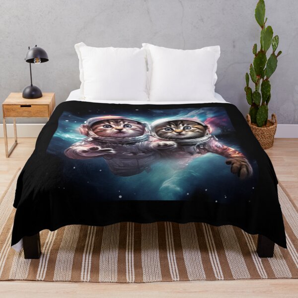 Item preview, Cats in space blue, cat in outer space, cats in space and other places, first cat in space,  designed and sold by Mateusz Majcherek.