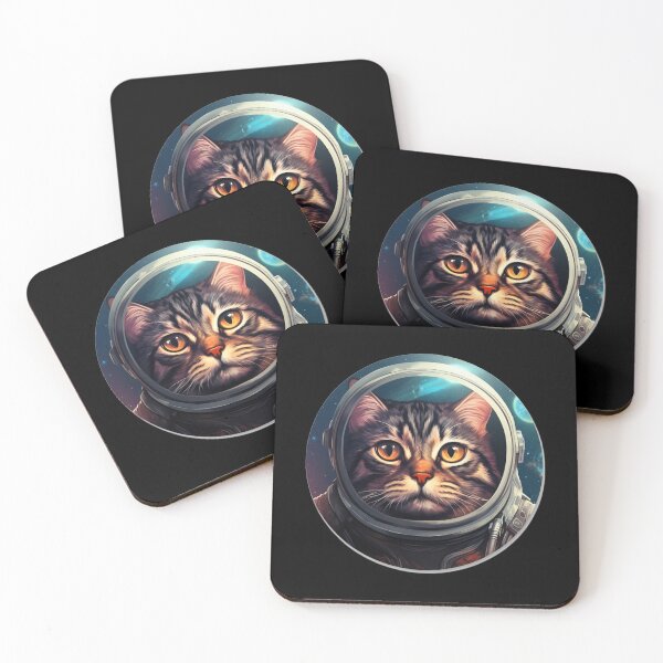 Item preview, Cats in space blue, cat in outer space, cats in space and other places, first cat in space,  designed and sold by Mateusz Majcherek.