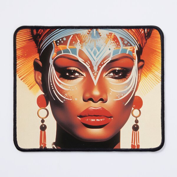 Item preview, Vintage Image of African Woman Portrait with Traditional Indigenous Face Painting and Ethnic Clothing designed and sold by Je-we.
