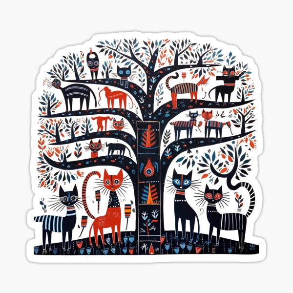 Item preview, Whiskered Ancestry: Tracing the Tribal Tale of Feline Kinship designed and sold by xaoslogic.