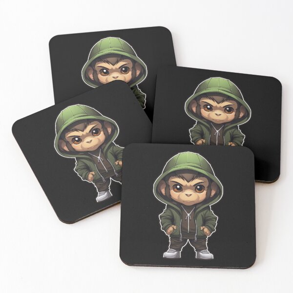 Item preview, Cool Rhesus Monkey in casual clothing designed and sold by Sidewayanimals.