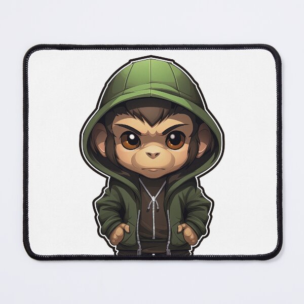 Item preview, Cool Rhesus Monkey in casual clothing designed and sold by Sidewayanimals.