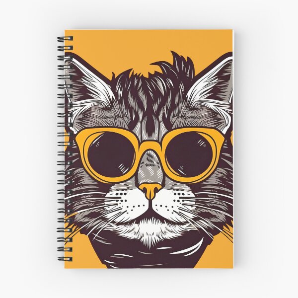 Item preview, cat with orange glasses designed and sold by Ck-2106design.