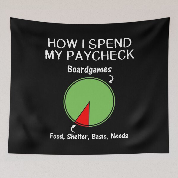 Item preview, how i spend my paycheck board game board gamer tabletop designed and sold by jingdomdesgine.