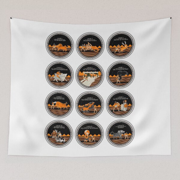 Item preview, hercules heracles mythology twelve labors designed and sold by matintheworld ( delcarmat ).