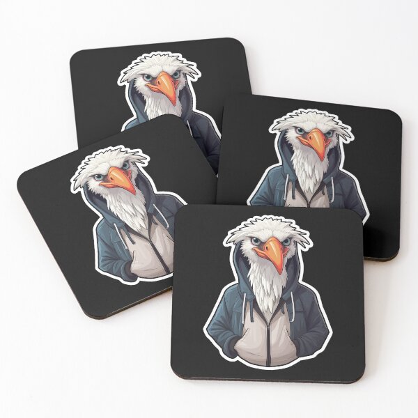 Item preview, Cool Secretary Bird in casual clothing designed and sold by Sidewayanimals.