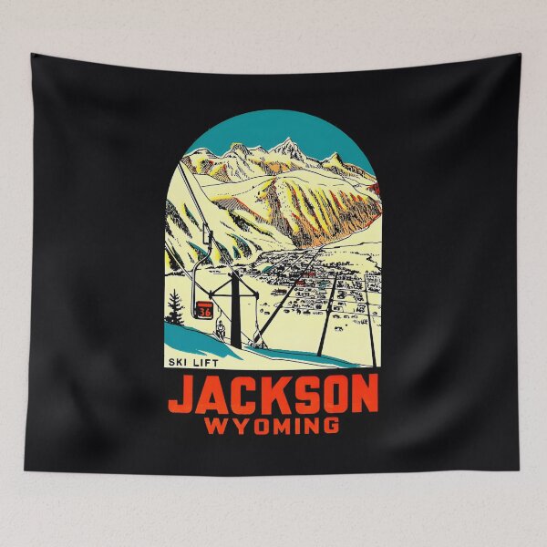 Artikelvorschau, Jackson Wyoming Vintage Reiseaufkleber entworfen und verkauft von sgidbmcnj95.