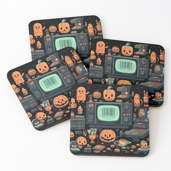 Item preview, Geeky Halloween Retro TV Playstation Gamer DJ Funny Spooky design  designed and sold by MarikoDesignArt.